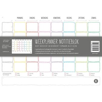 Weekplanner notitieblok