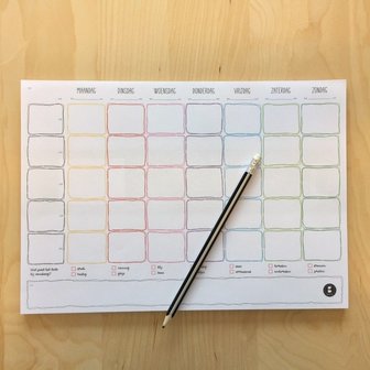 Weekly planner notepad