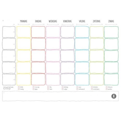 Weekly planner notepad